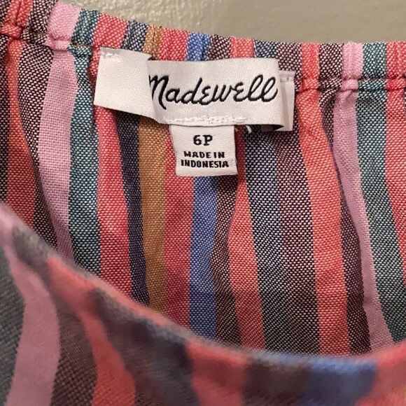 𝅺MADEWELL Tie-Front Cami Top in Rainbow Stripe - Picture 9 of 10